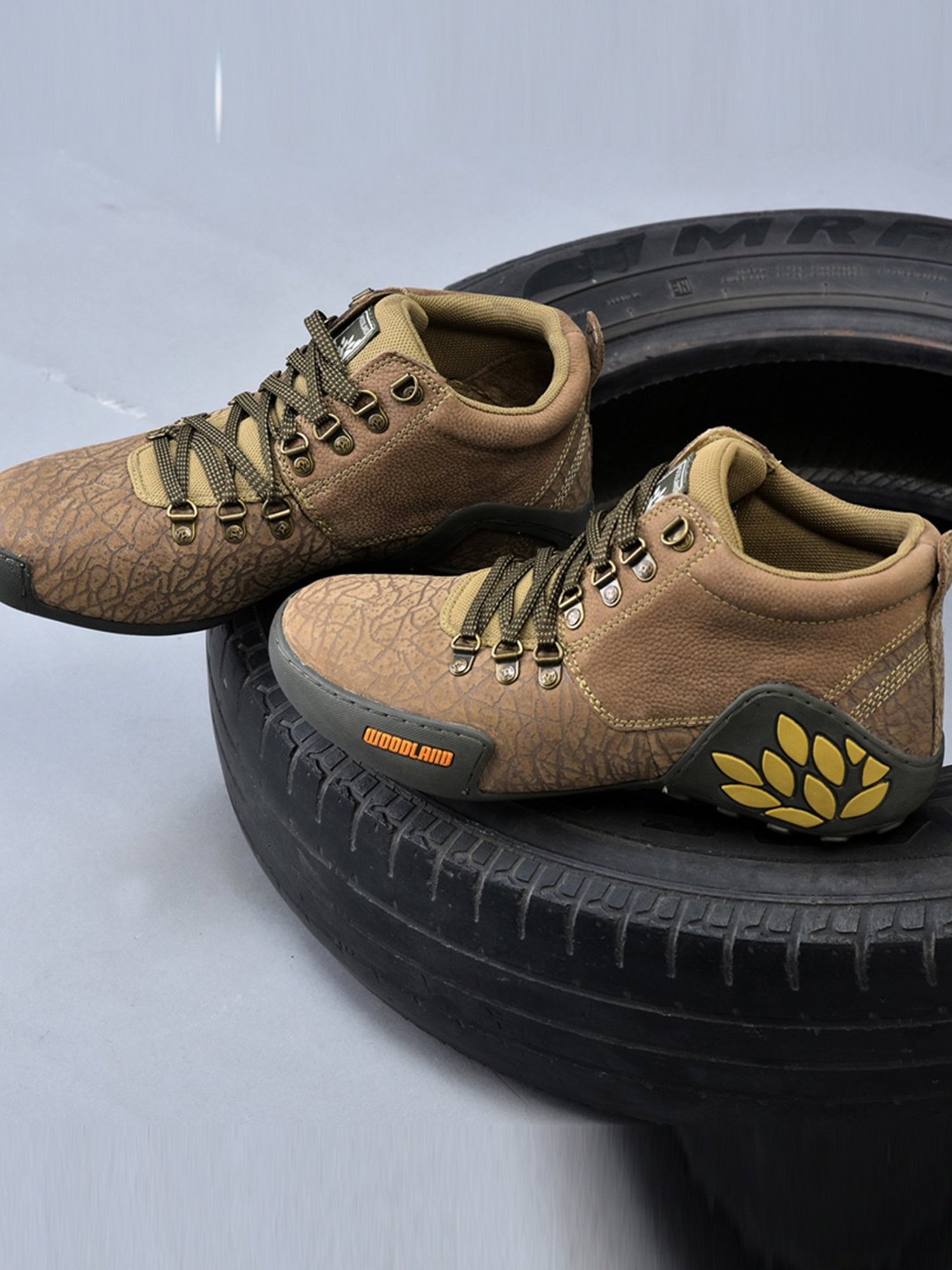 Woodland Men's Dubai Khaki Ankle High Sneakers