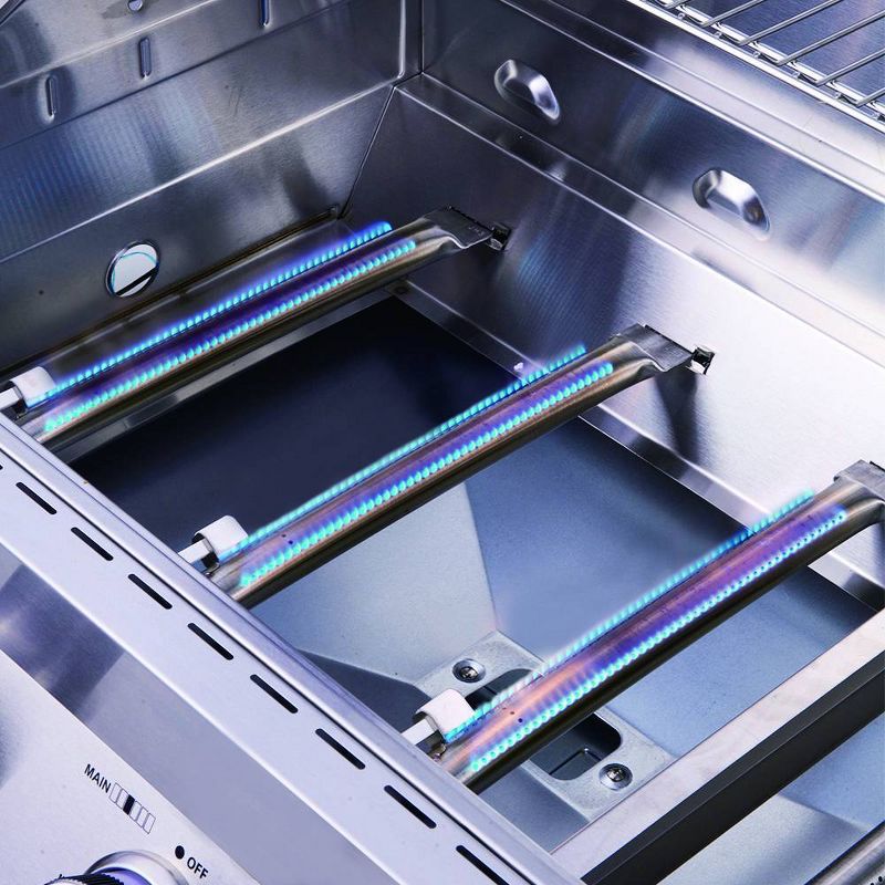 4-Burner Propane Stainless Steel Gas Grill with Rotisserie Kit Model 17842 - Monument Grills