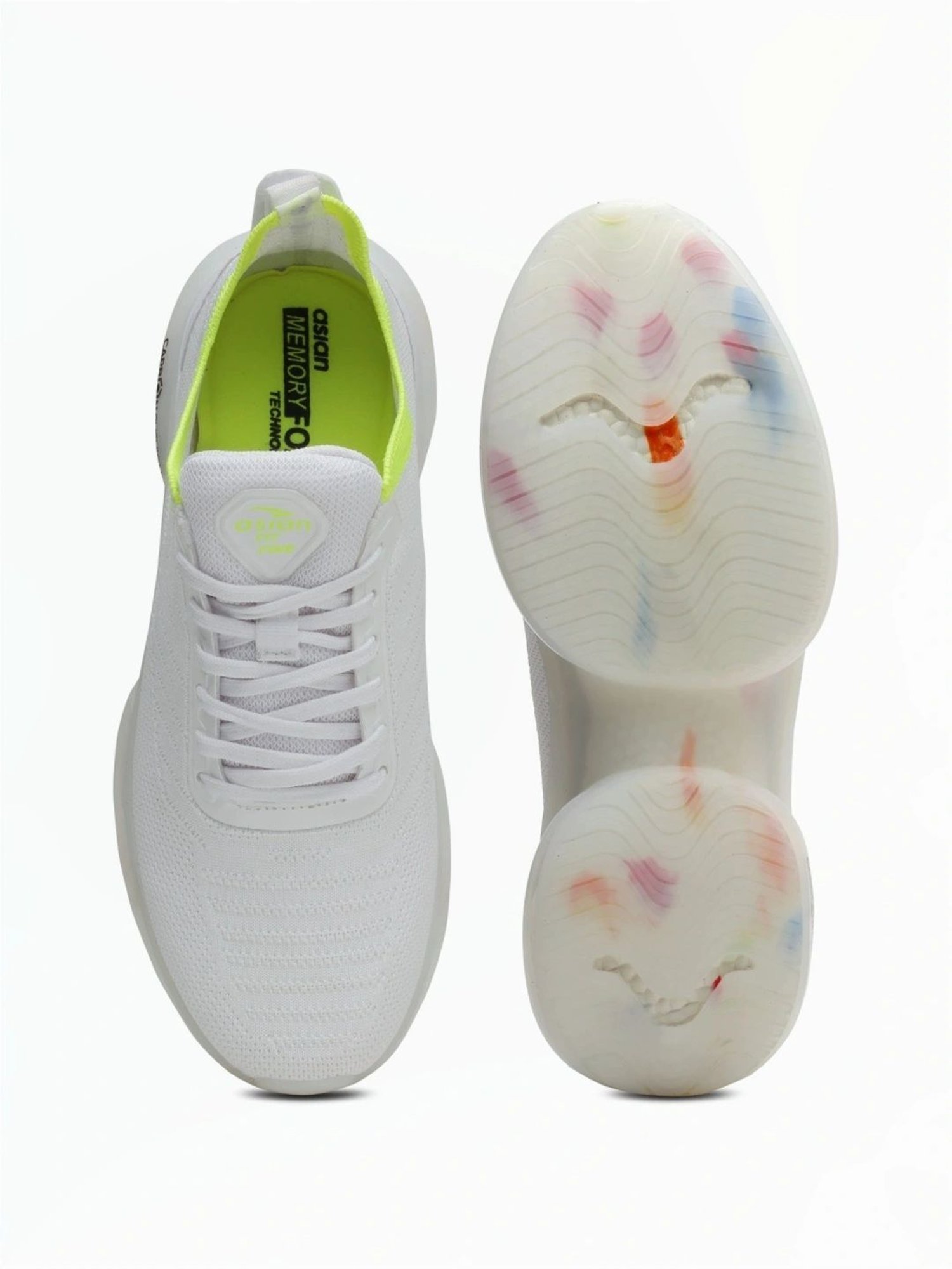 Asian Men's White Running Shoes