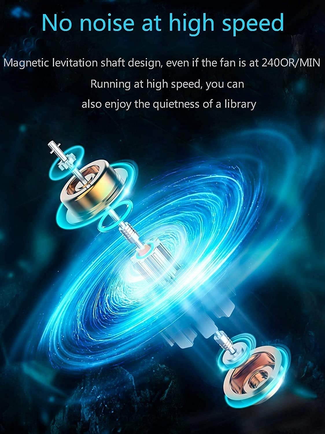 RGB Laptop Cooling Pad with 6 Quiet LED Fans 5 Heights Adjustable and Phone Stand, Dual USB Ports Gaming Laptop Cooler for 11"-18" Gaming Laptops (Blue)