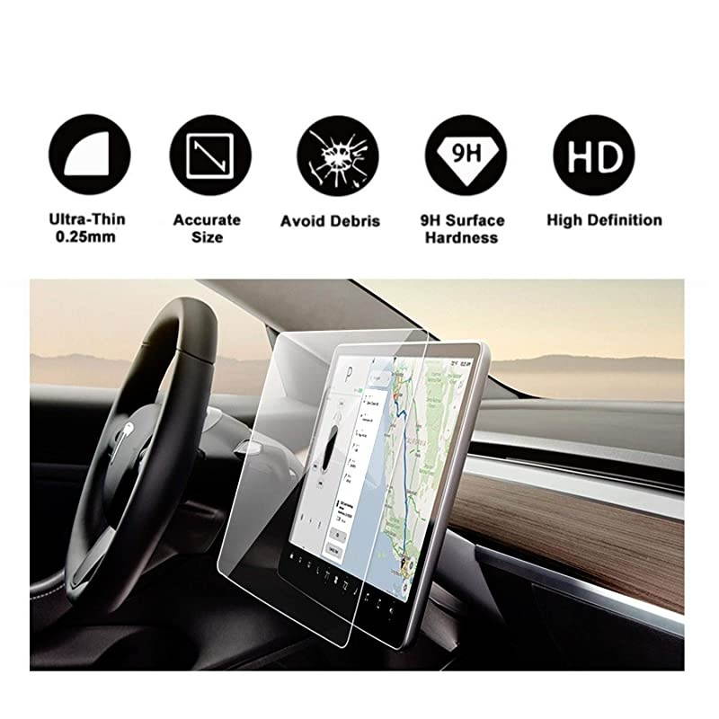 Model 3 Model Y 15quot Center Control Touchscreen Car Navigation Tempered Glass Touch Screen Protector P50 P65 P80 P80D Accessories 9H AntiScratch