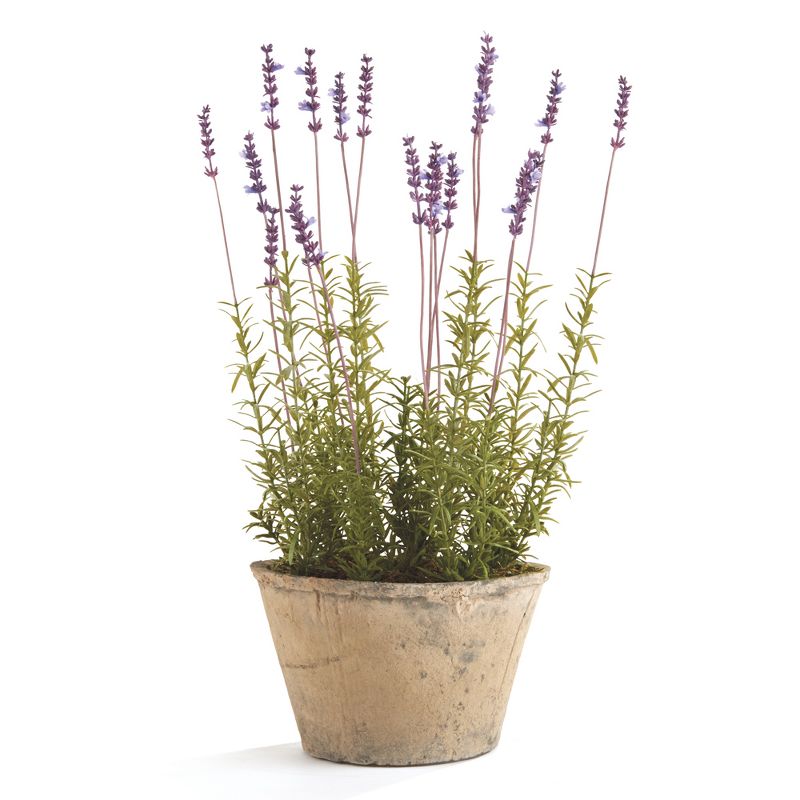 Plum & Post French Lavender Faux (Fake) Potted 21"