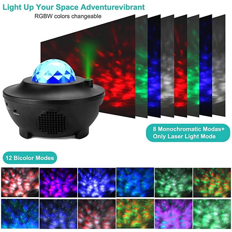 Star Projector Starry Projector Light with 21 Lighting Modes with Remote Controlamp Builtin Music Player Ocean Wave Star Projector As Gifts Decor Birthday Party Wedding Bedroom Living