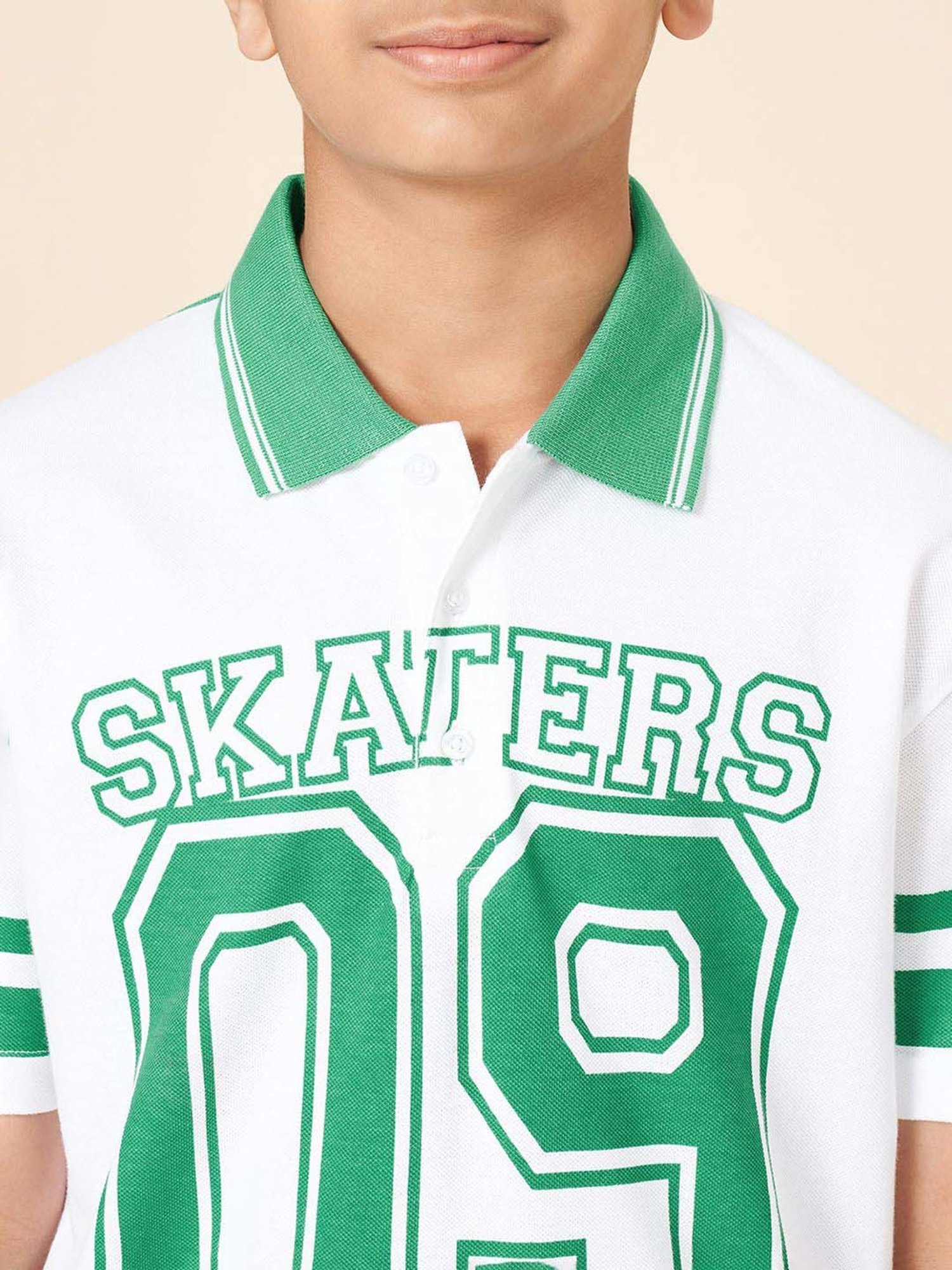 Coolsters by Pantaloons Boys Blarney & White Cotton Printed T-Shirts