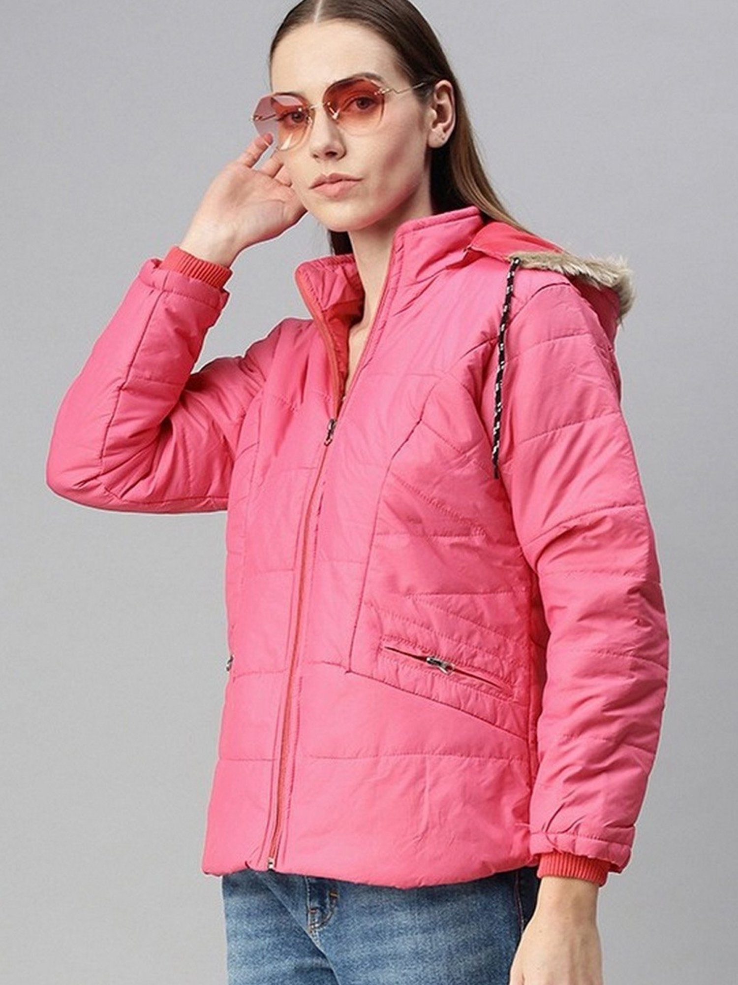 VOXATI Pink Regular Fit Jacket