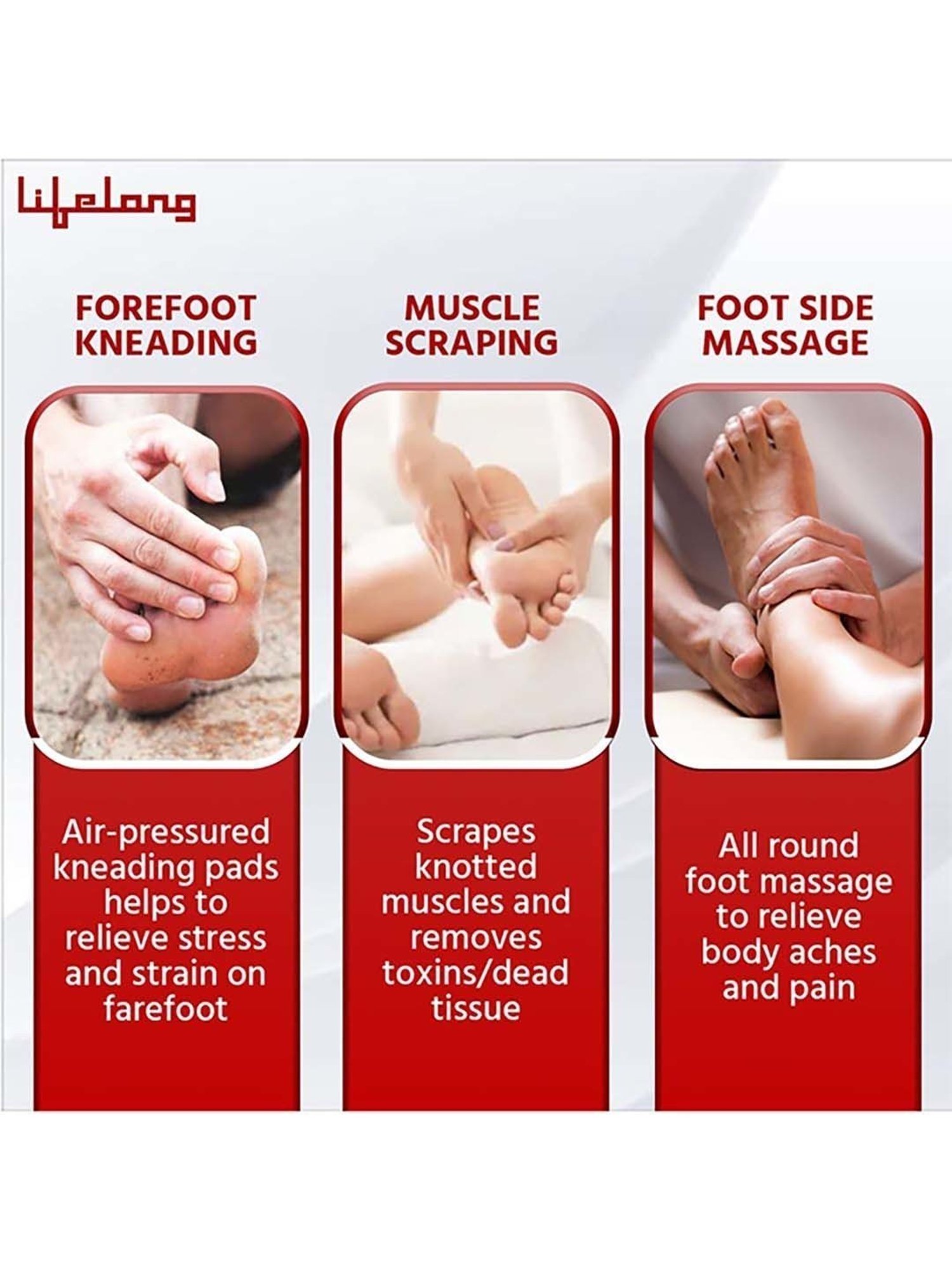 Lifelong LLM432 Air Bag Foot Massager (Black)