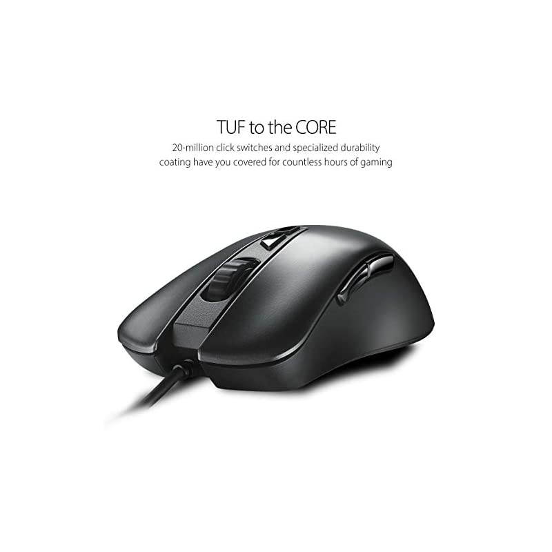 Optical RGB Gaming Mouse TUF M3 | Ergonomic Lightweight RightHanded Wired Gaming Mouse for PC | 7000 DPI GamingGrade Optical Sensor | Omron Switches | 7 Buttons | Aura Sync RGB Lighting