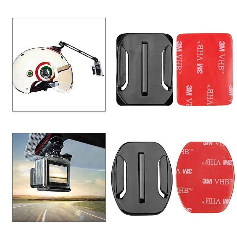 Sticky Helmet Mounts Adhesive  Adhesive Mount Stickers Flat Curved Adhesive Helmet 3M Pads Sticker Mounts Compatible with Gopro Hero Sessions and More 24PCS