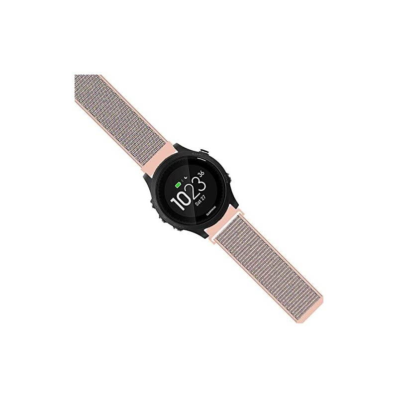 Nylon Strap Compatible with Garmin Forerunner 935945 Music Replacement Band Pink Large