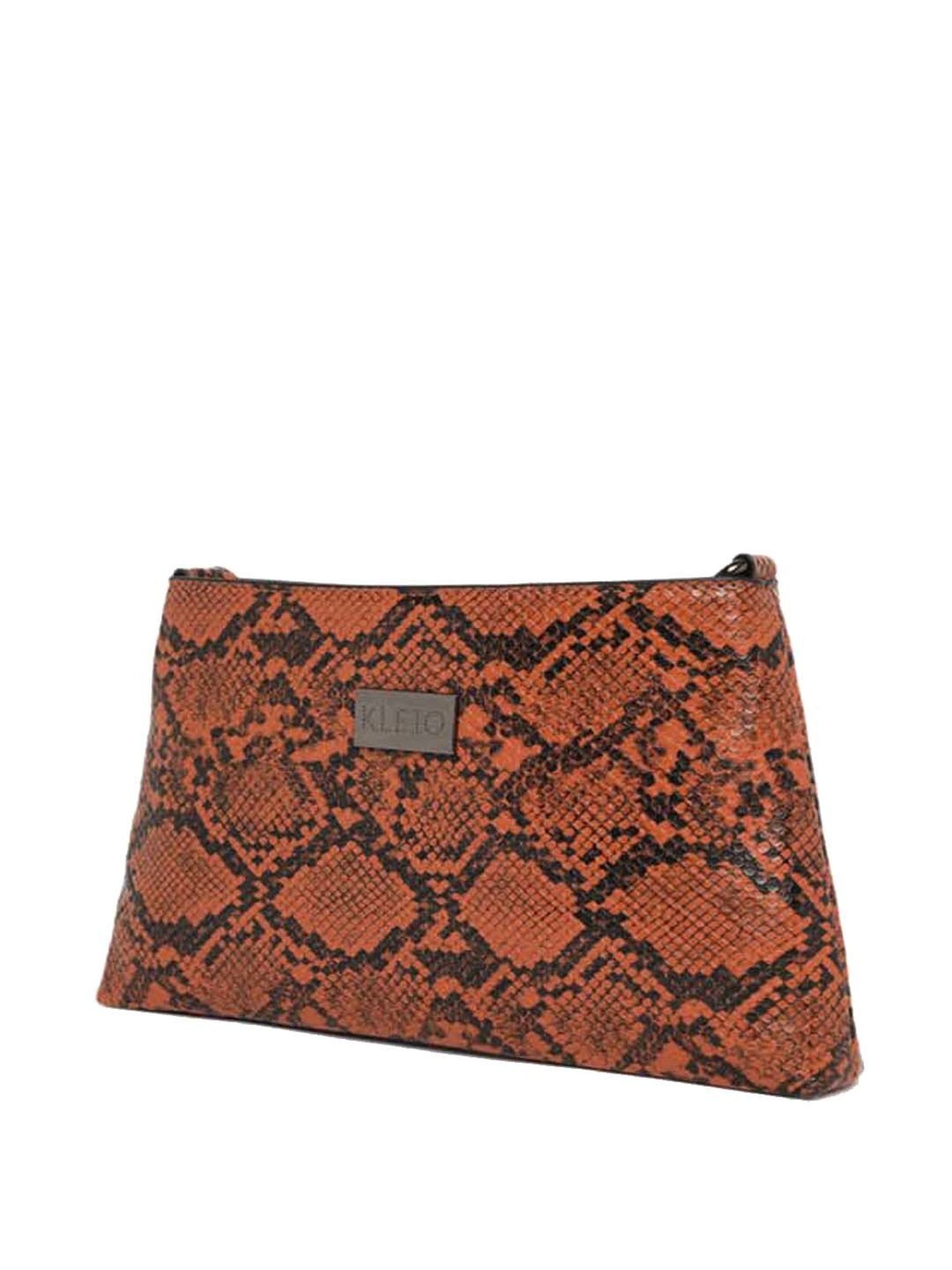 KLEIO Tan Textured Medium Shoulder Bag