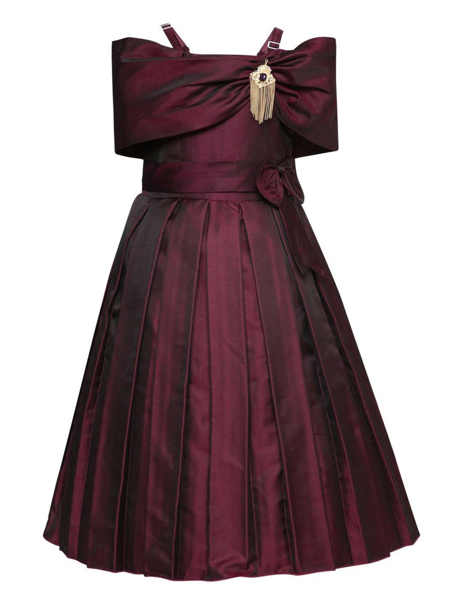 AJ Dezines Kids Purple Regular Fit Gown