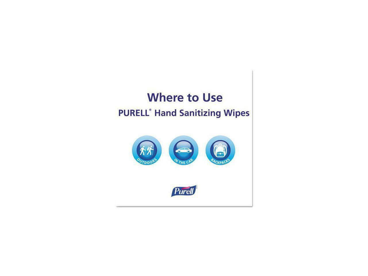 Gojo 911112CT Premoistened Sanitizing Wipes, Cloth, 5.78 in. x 7 in., 100-Canister, 12 Canisters-CT