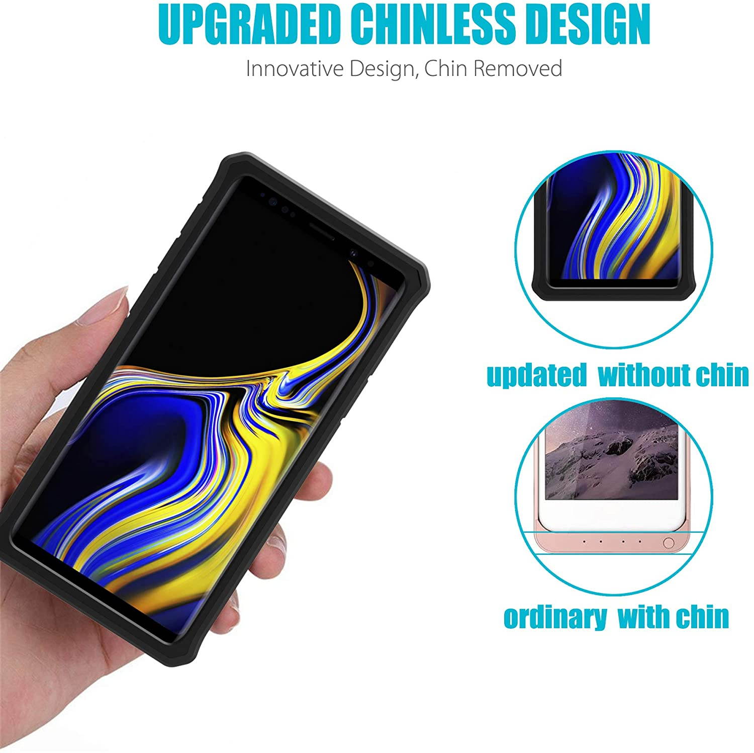 Galaxy Note 9 Battery Charging Case, ZeroLemon ZeroShock 10000mAh Extended Rechargeable Battery Rugged Case with Full Edge Protection for Galaxy Note 9 - Black