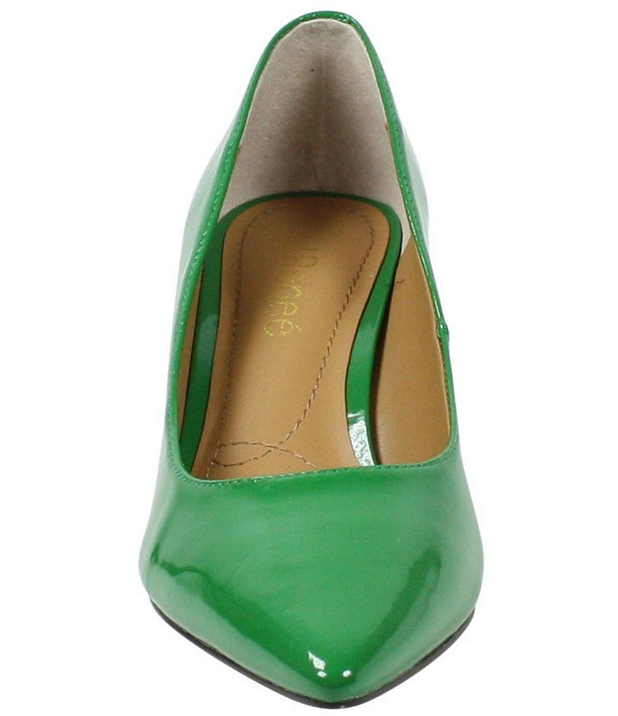 J. Renee Asilah Patent Kitten Heel Pumps
