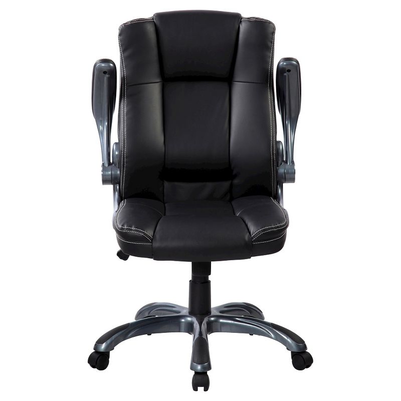 Medium Back Manager Chair with Flip-up Black - Techni Mobili