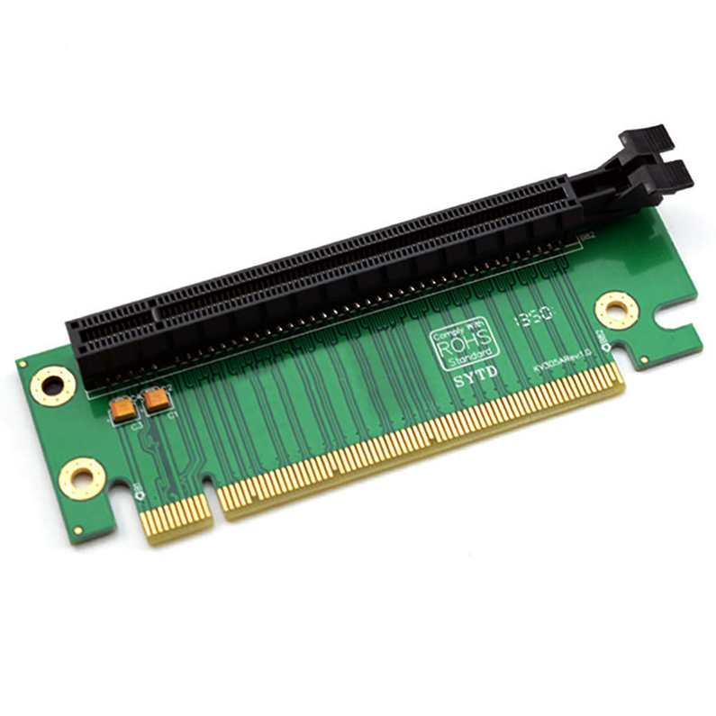 1 Unit - PCI Express (PCIe) 16x Adapter Riser Card 90 Degree For 1U 2U Server Chassis,Right Angle PCIe Adaptor PCI-E convertor Card