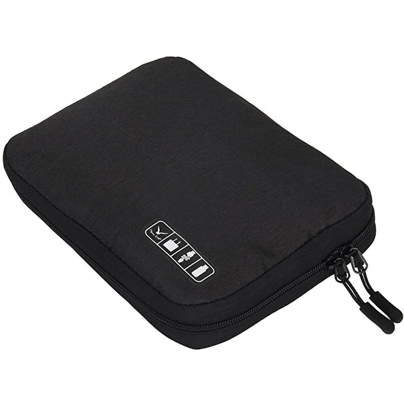 Travel Universal Cable Organizer Electronics Accessories Cases for Various USB Phone Charger and Cable Black