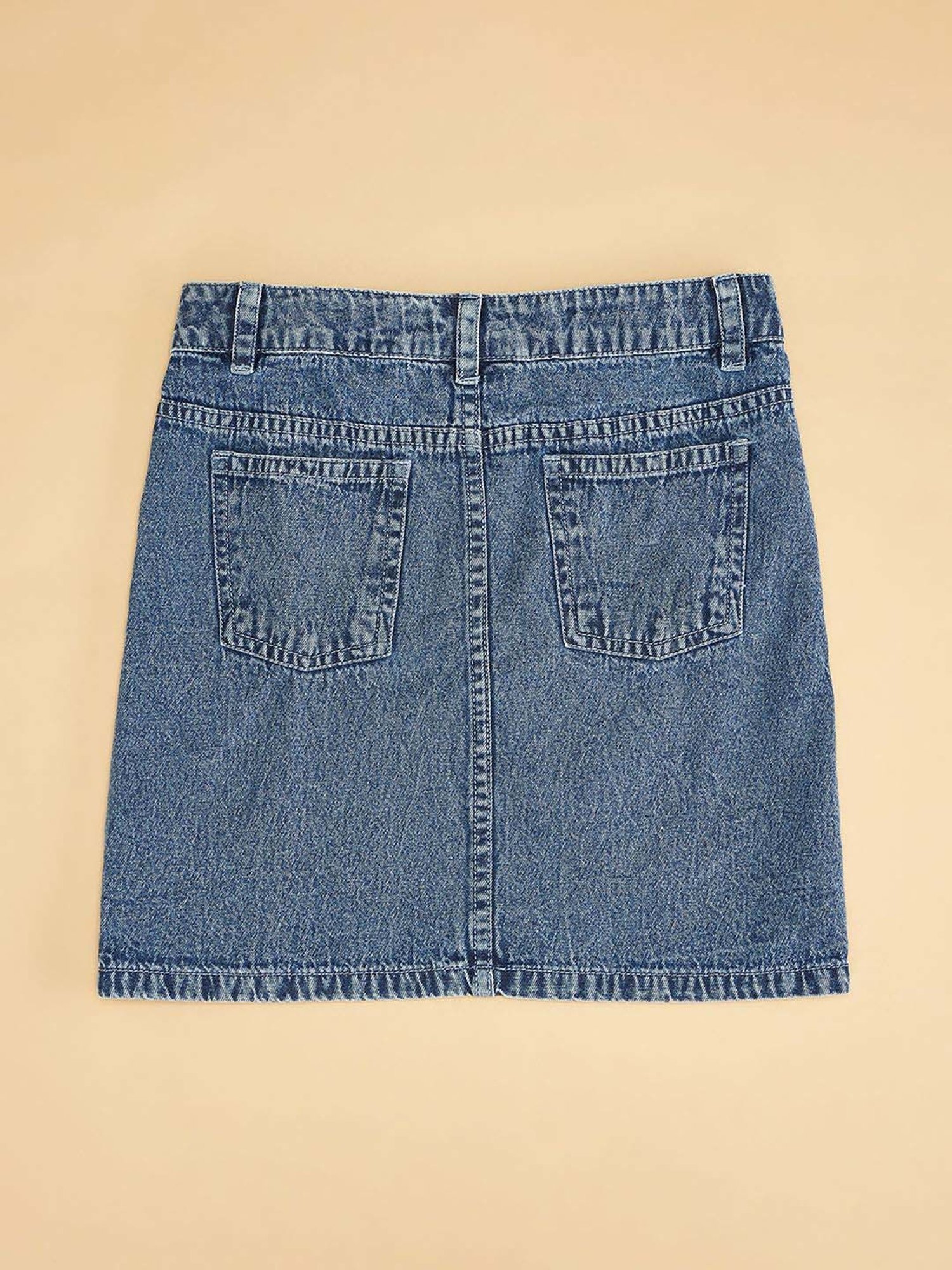 Pantaloons Junior Kids Medium Blue Cotton Regular Fit Skirt