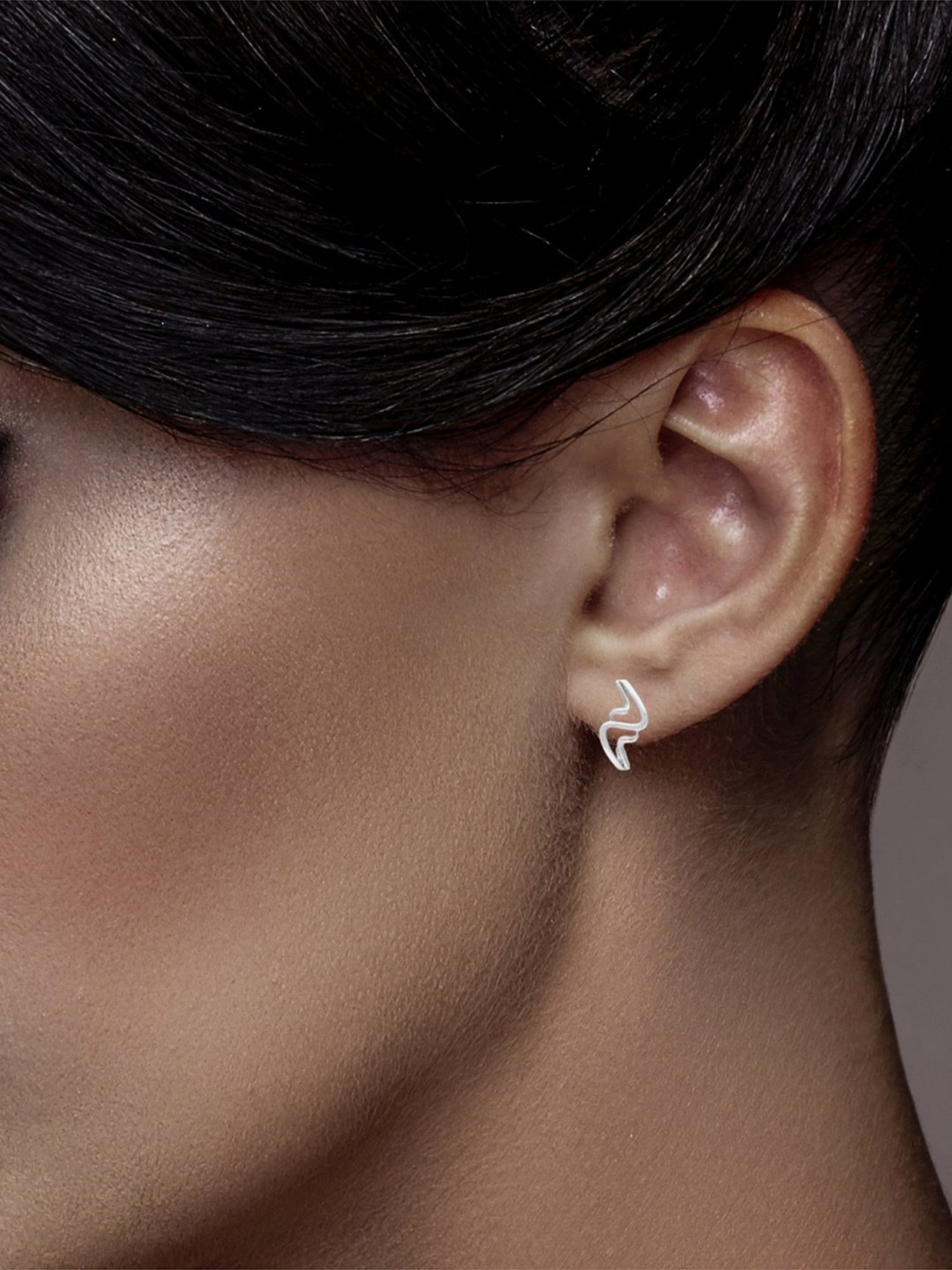 C.Krishniah Chetty Classic 950 Platinum Stud Earrings