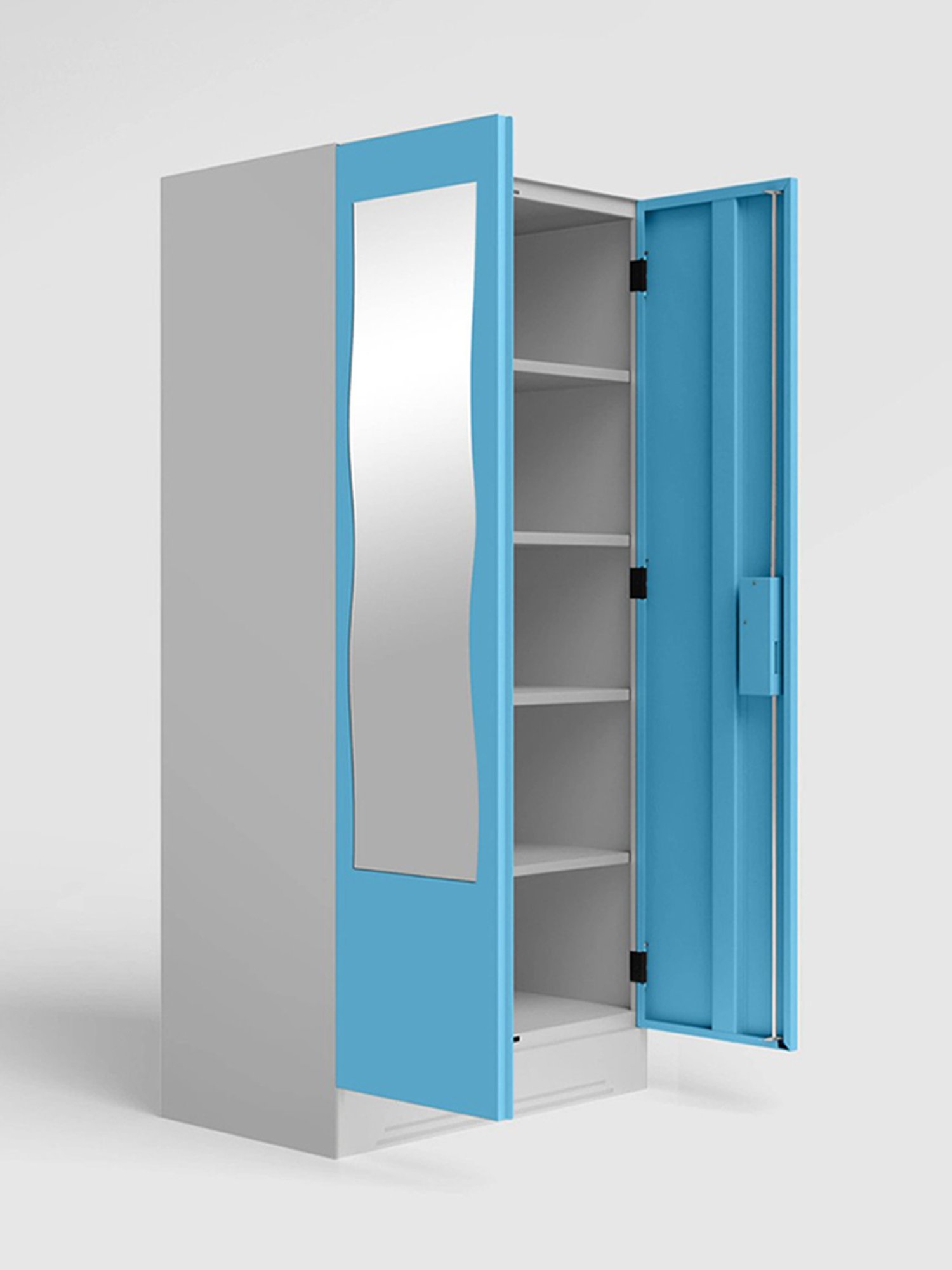 Godrej Interio Ewa Brown Engineered Wood 4 Door Wardrobe