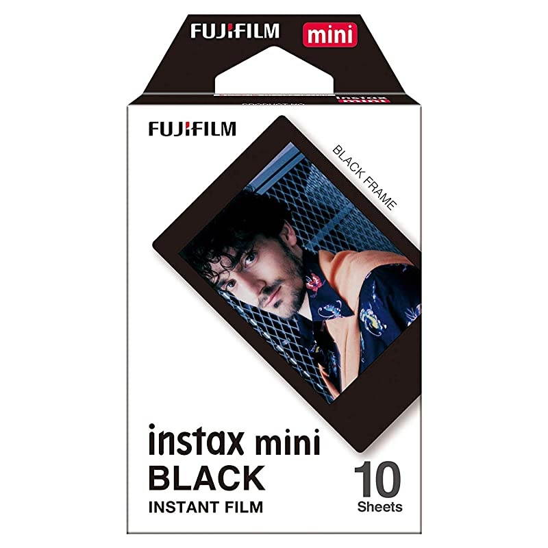 Instax Mini Instant Film 8SET Monochrome + Black + Sky Blue + Single + Candy Pop + Stained Glass + Stripe + Rainbow + Sticker for Mini 90 8 70 7s 50s 25 300 Camera SP1 Printer