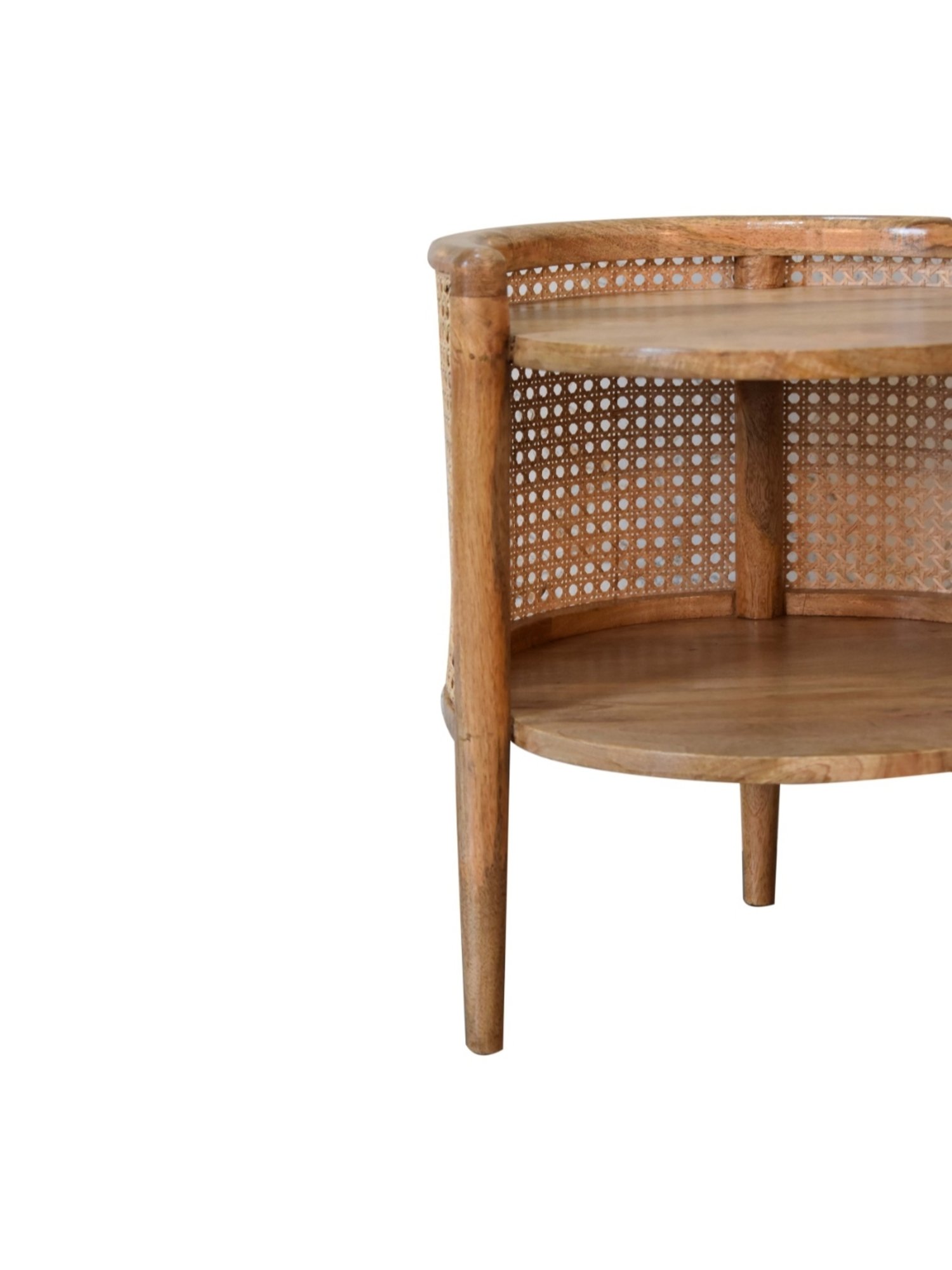 Ikiriya Avina Solid Dark Brown Wood End Table