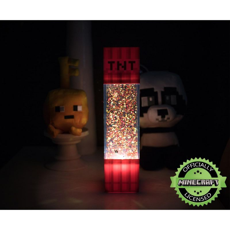 Robe Factory LLC Minecraft TNT Block LED Glitter Motion Lamp | 12 Inches