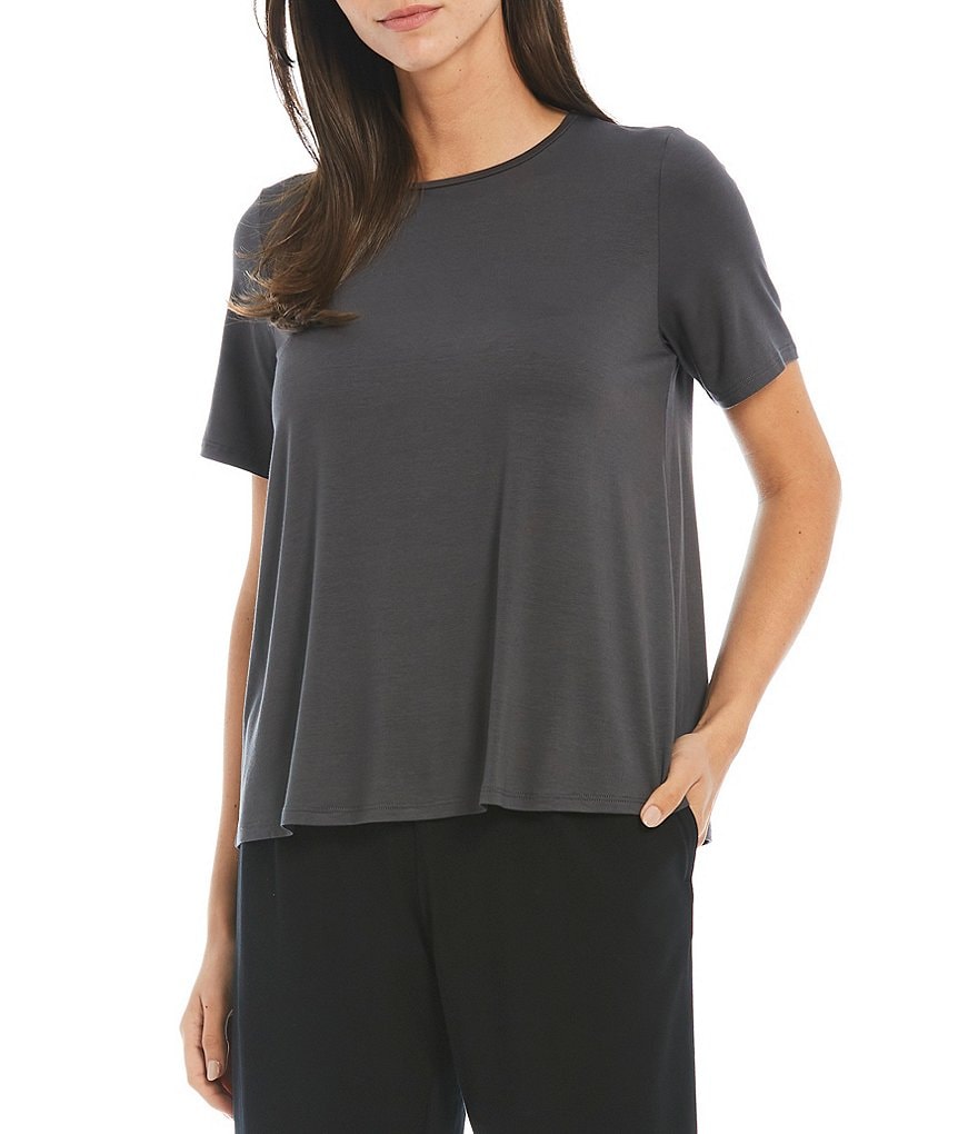 Eileen Fisher Jersey Crew Neck Short Sleeve Tee