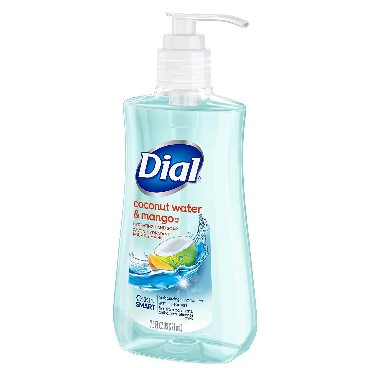 Dial Liquid Hand Soap, Coconut Water & Mango, 7.5 Fl Oz