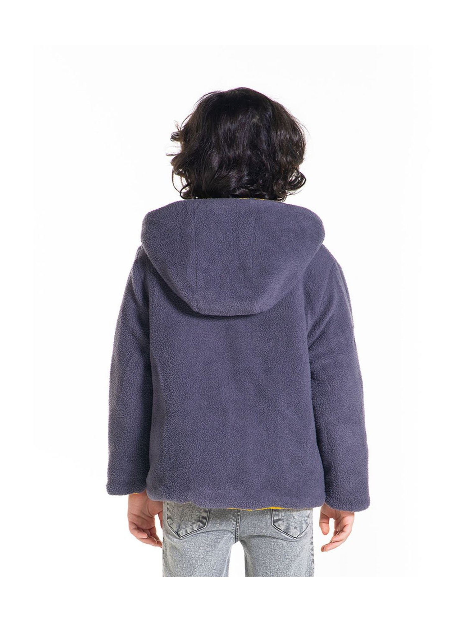 Allen Solly Junior Navy & Green Color Block Full Sleeves Jacket