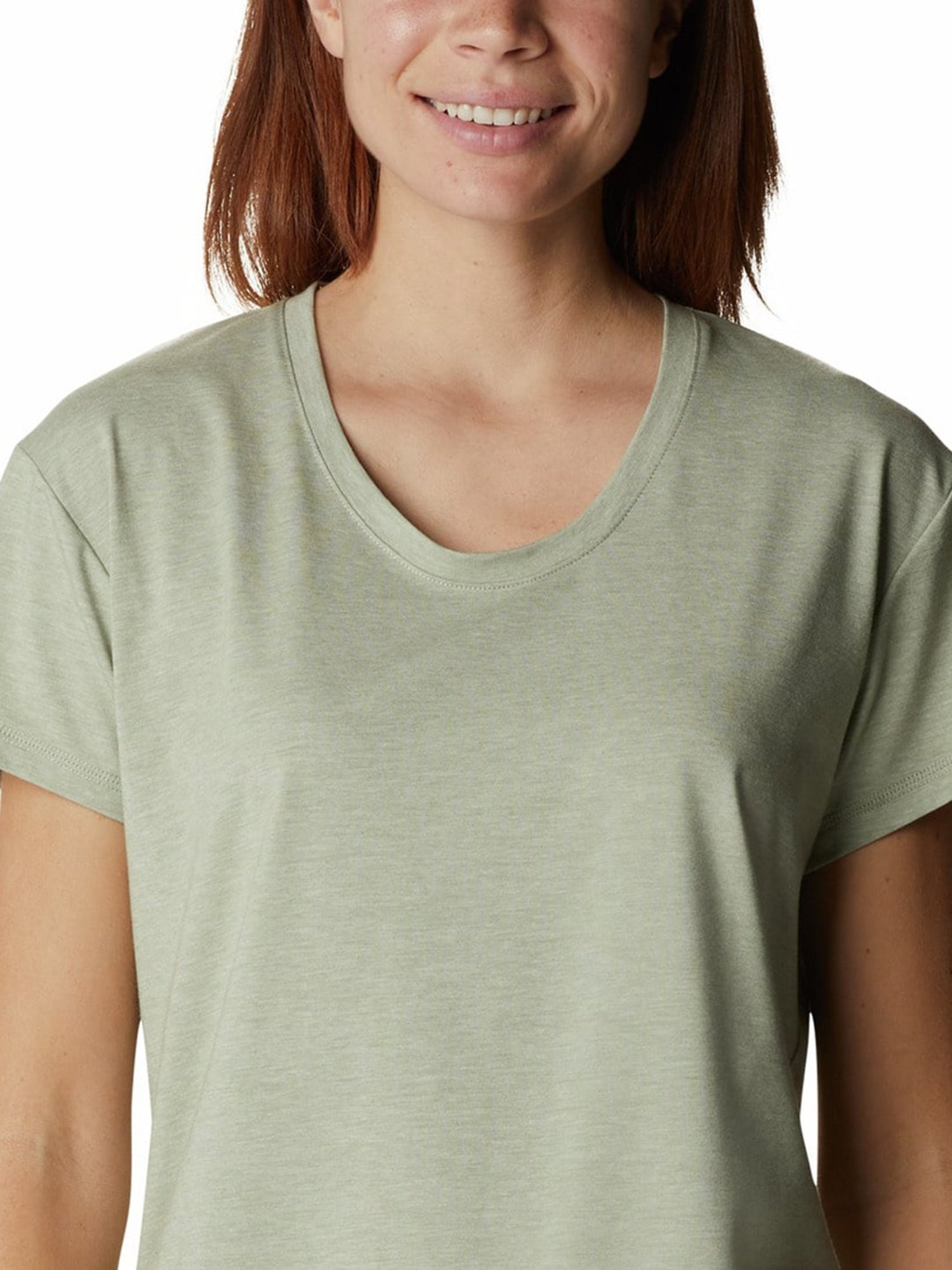 Columbia Light Green Sun Trek Crew T-Shirt