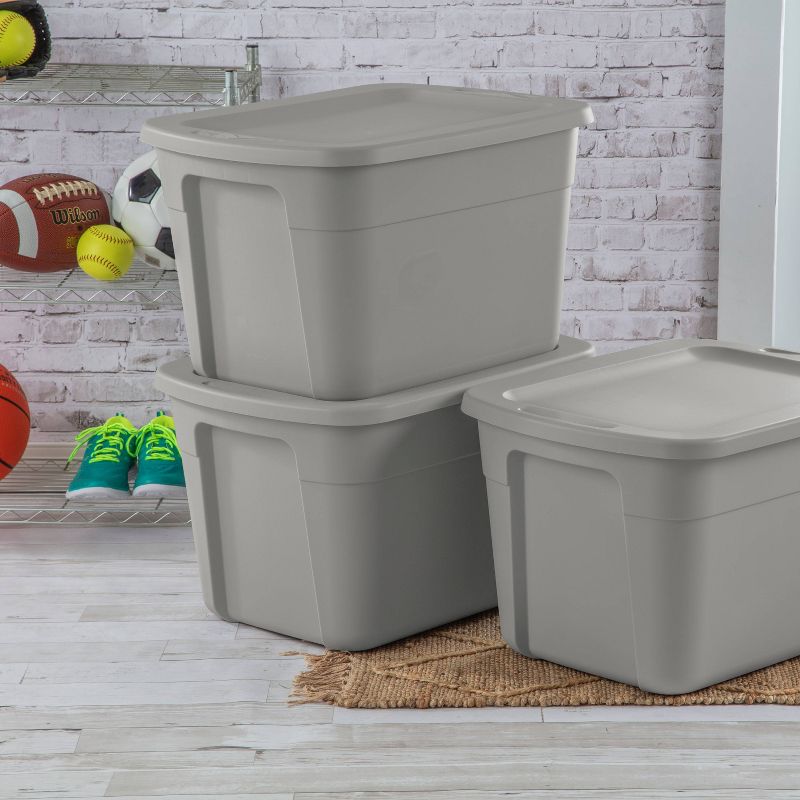 18gal Storage Tote Gray - Room Essentials™