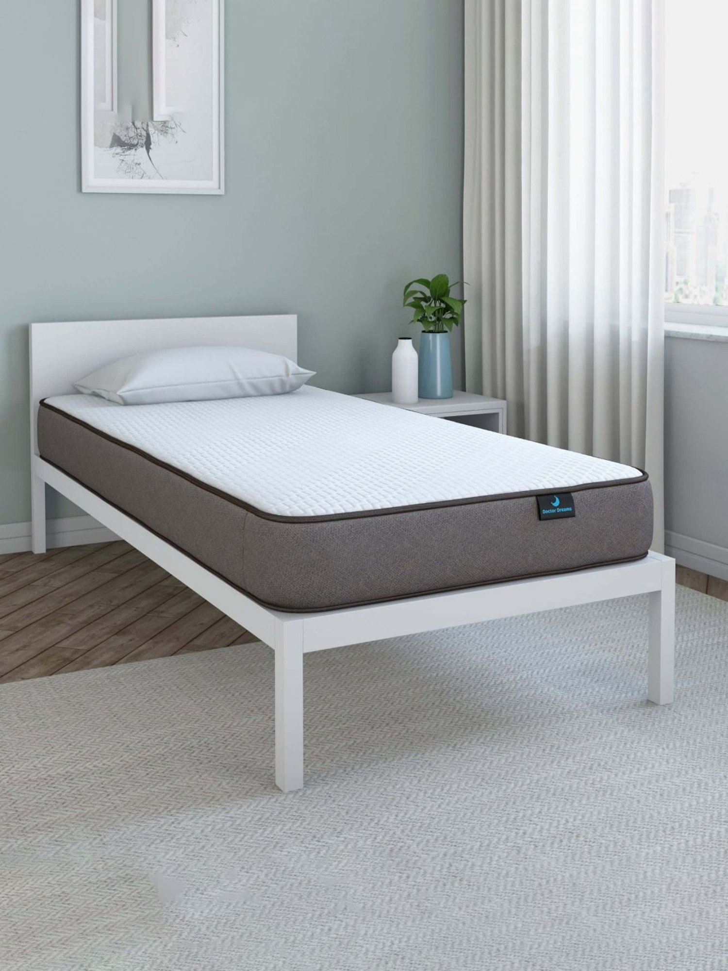 Doctor Dreams by Nilkamal Lite Dual Comfort White & Brown PU Foam Single Mattress