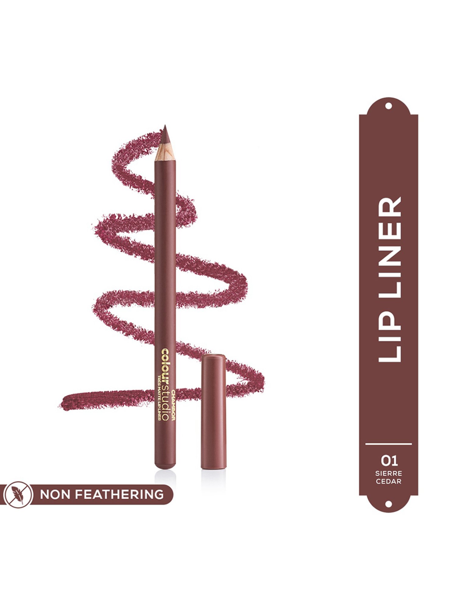 CHAMBOR Colour Studio Tres Matte Lip Liner 01 Sierre Cedar - 1.14 gm