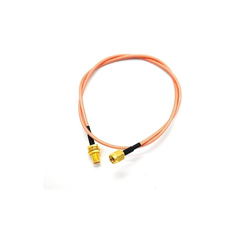 Bingfu RP-SMA Male to RP-SMA Female Bulkhead Mount RG174 WiFi Antenna Extension Coaxial Cable 5m 16.5 feet for WiFi Router Signal Booster Repeater Wireless Network Card USB Adapter Security IP Camera