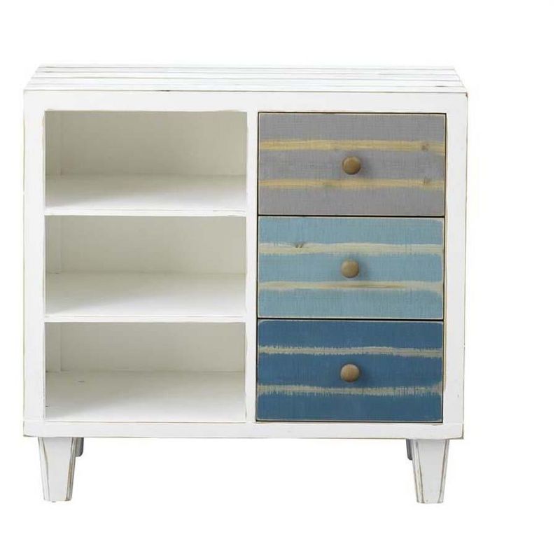 Kolczak Boho Handcrafted Mango Wood 2 Door Cabinet Light Gray - Christopher Knight Home