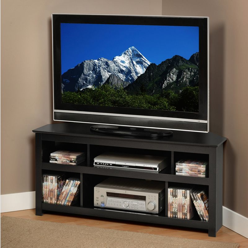 Vasari Corner Flat Panel Plasma/LCD TV Console Black - Prepac
