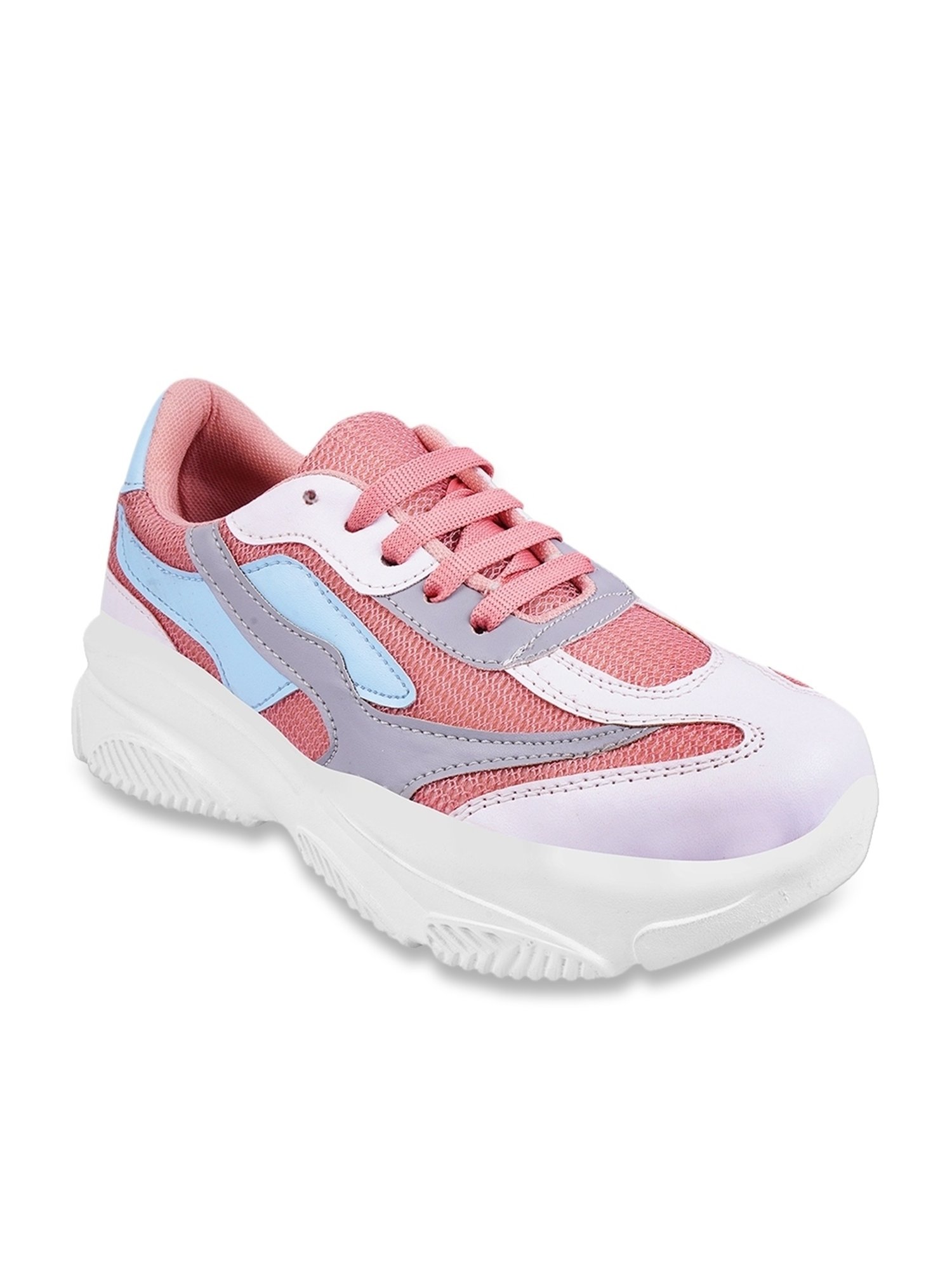 Shoetopia Women's Peach Sneakers