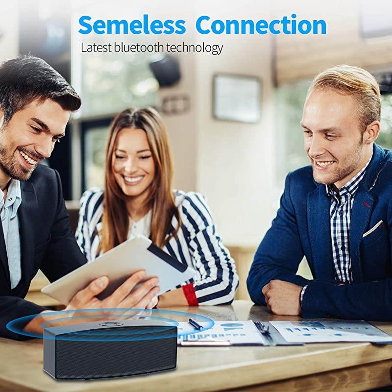 Bluetooth SpeakersDualDriver Wireless Speaker with Surround Stereo Sound and More Bassfor iPhone and Samsung Android Black