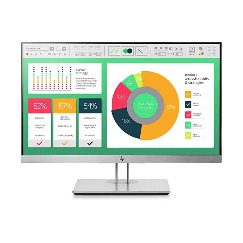 EliteDisplay E223 | 22" Monitor | HD IPS Screen | Silver | 1FH45A8