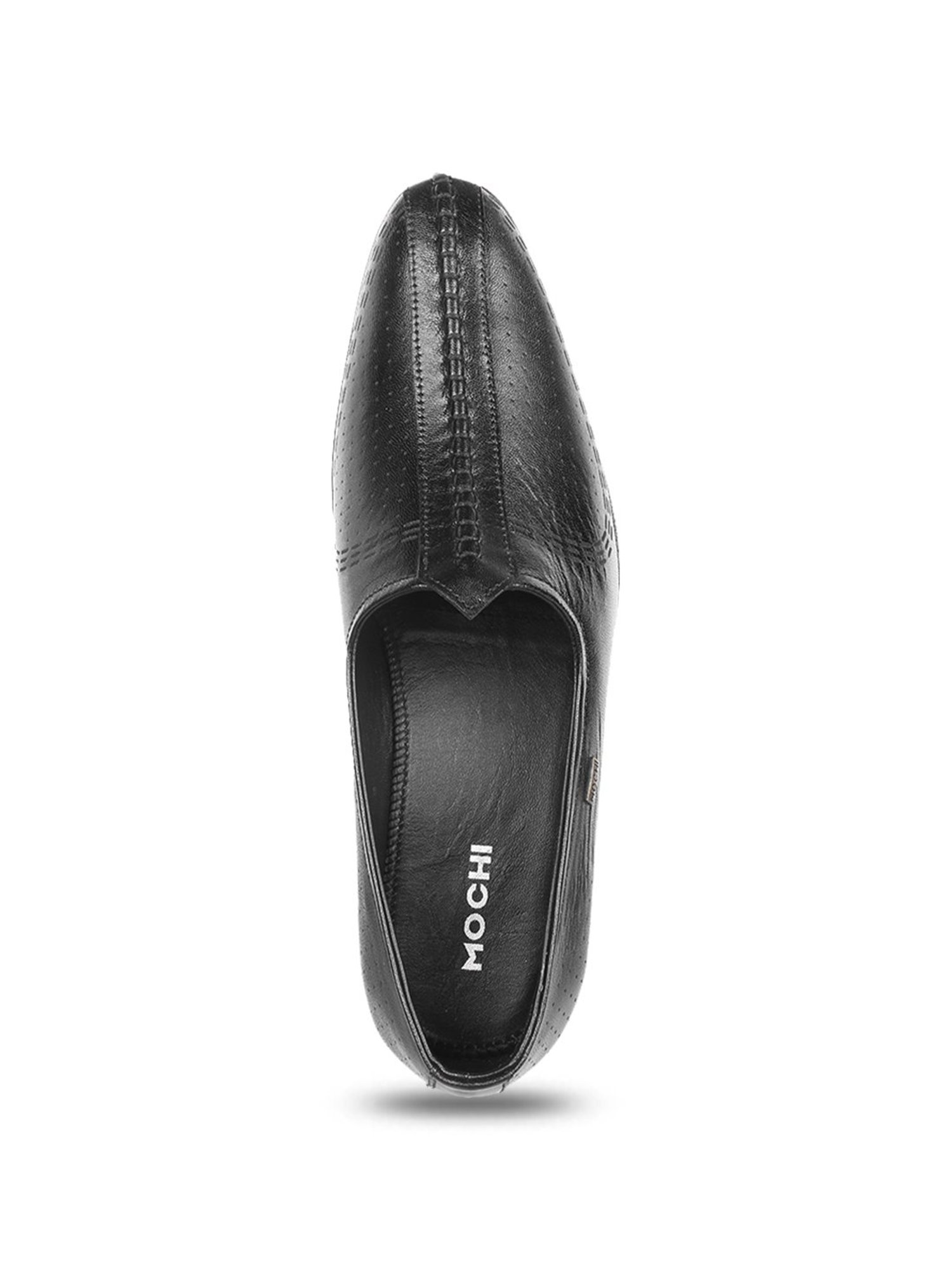 Mochi Men's Black Ethnic Juttis