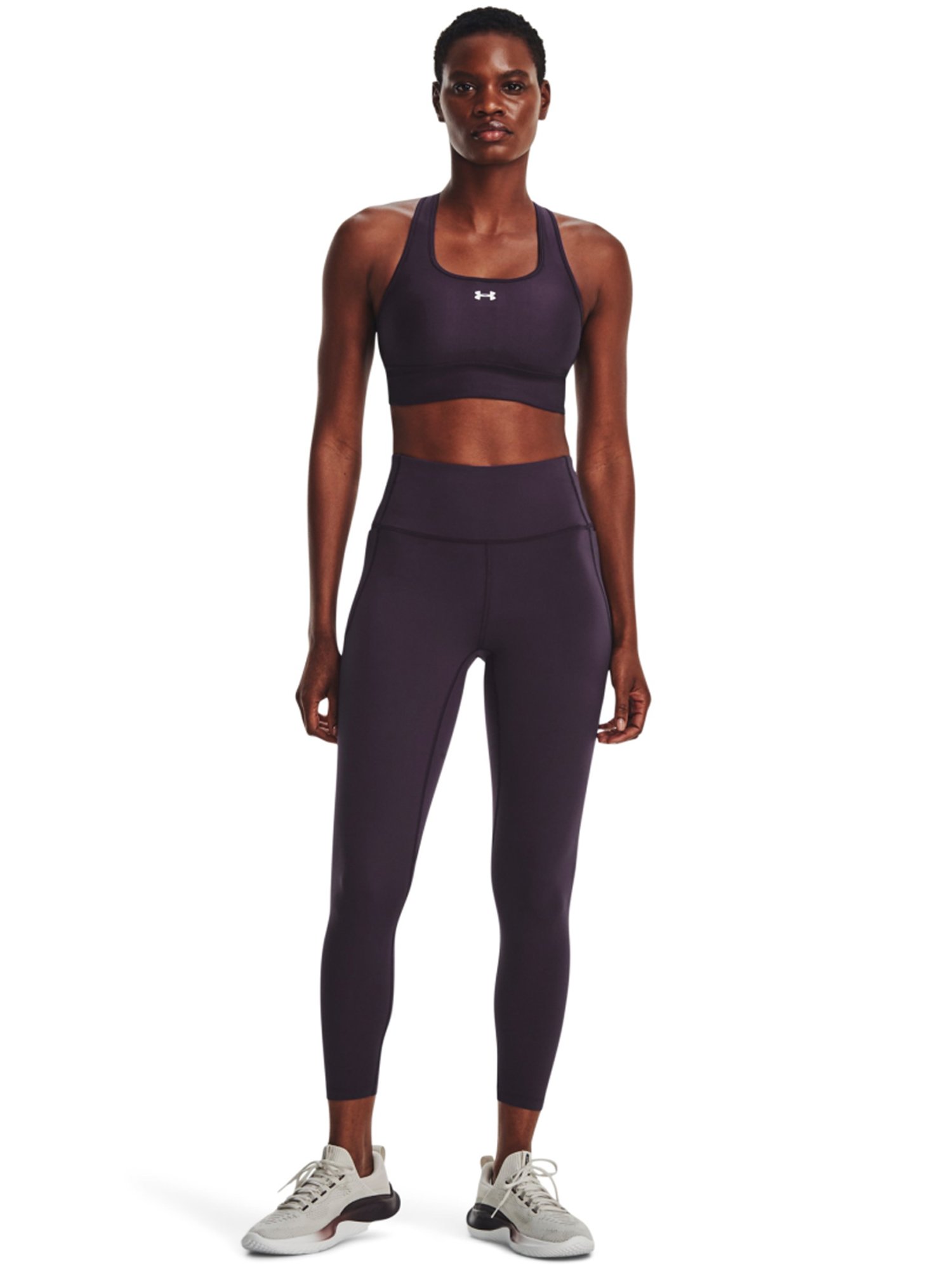 UNDER ARMOUR Purple Mid Rise Sports Tights
