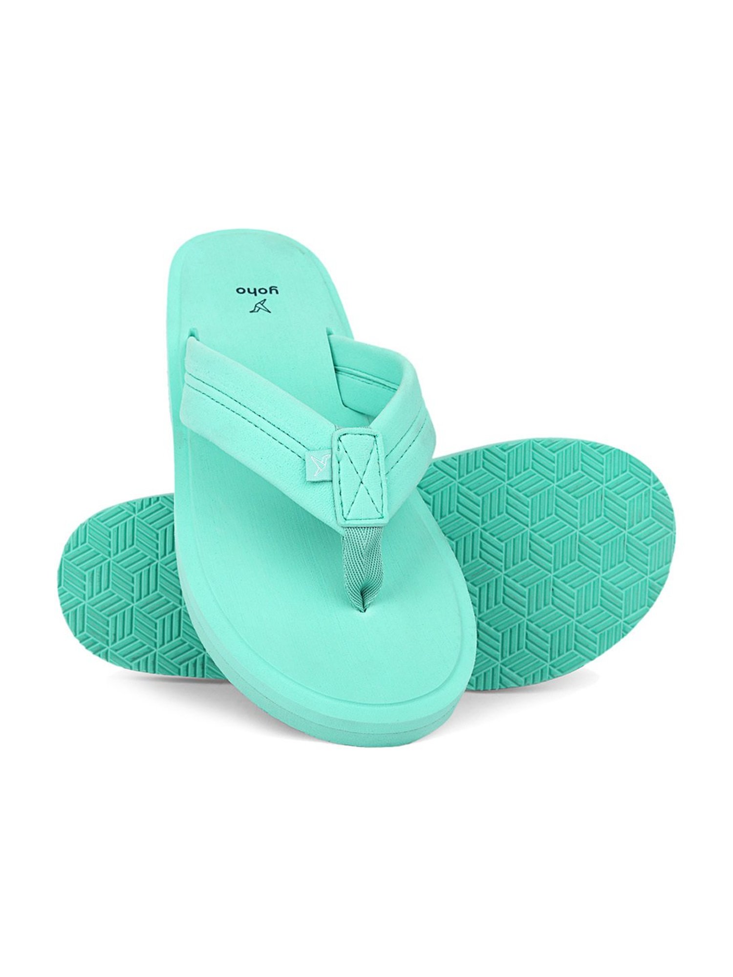 Yoho Men's Eva Bubbles Sea Green Flip Flops