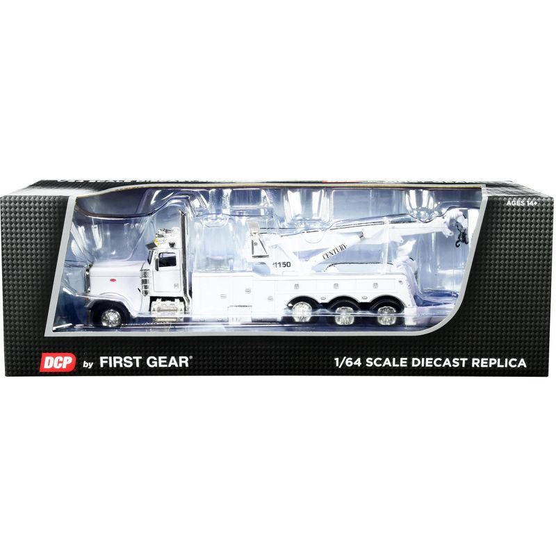 Peterbilt 389 with Century 1150 Rotator Wrecker Tow Truck White 1/64 Diecast Model by DCP/First Gear