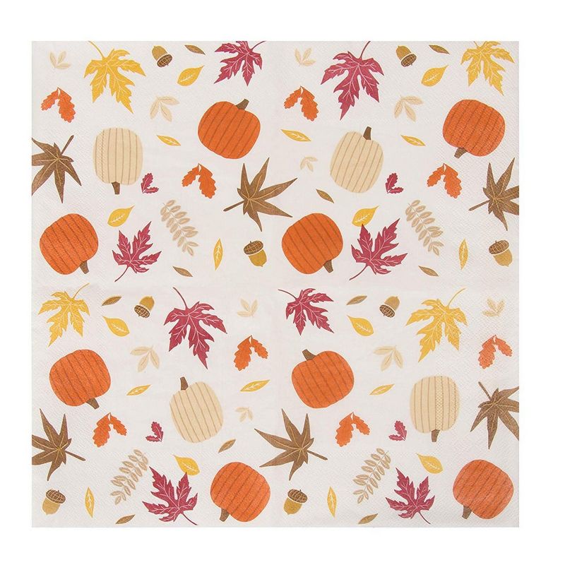 Juvale 144 Piece Thanksgiving Fall Disposable Party Supplies Serves 24 - Plate, Napkin, Cup & Cutlery