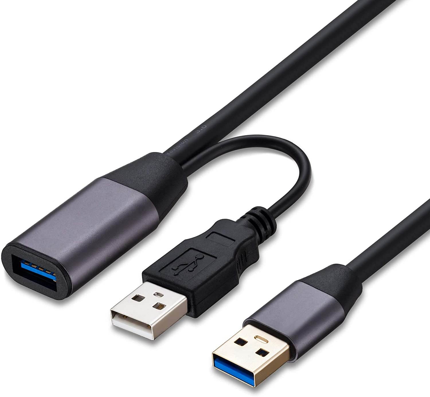 VCZHS Active USB 3.0 Extension Cable 25 Feet USB 3.0 Active Repeater Cable Built-in Double Signal Booster Chipsets