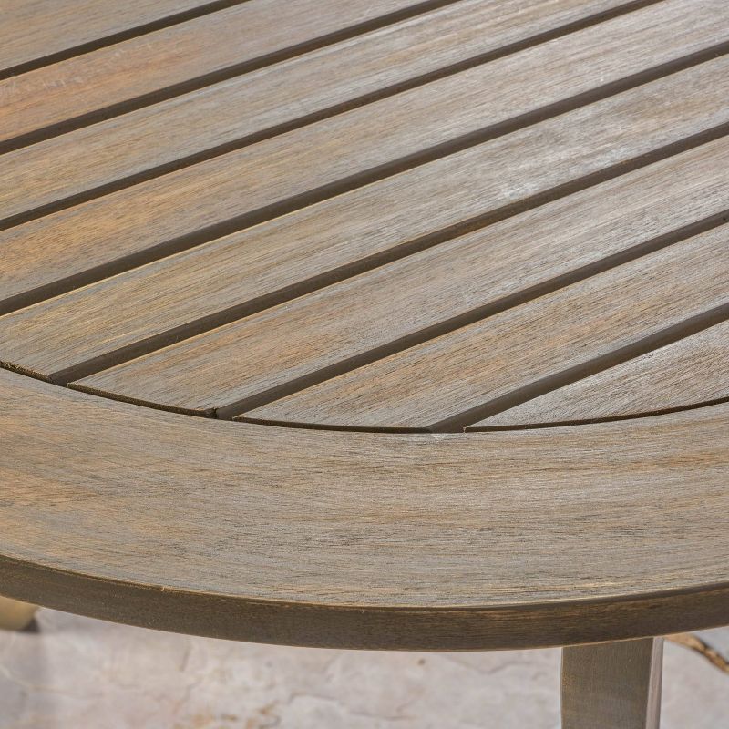 Jasper 7pc Acacia & Wicker Dining Set - Gray/Gray - Christopher Knight Home