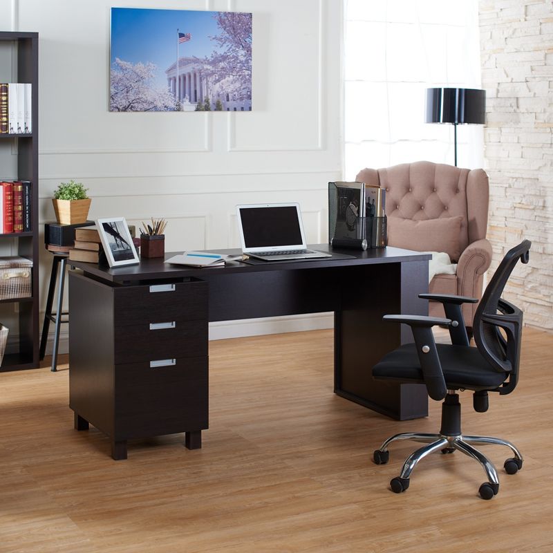 Abella Office Desk Espresso - HOMES: Inside + Out