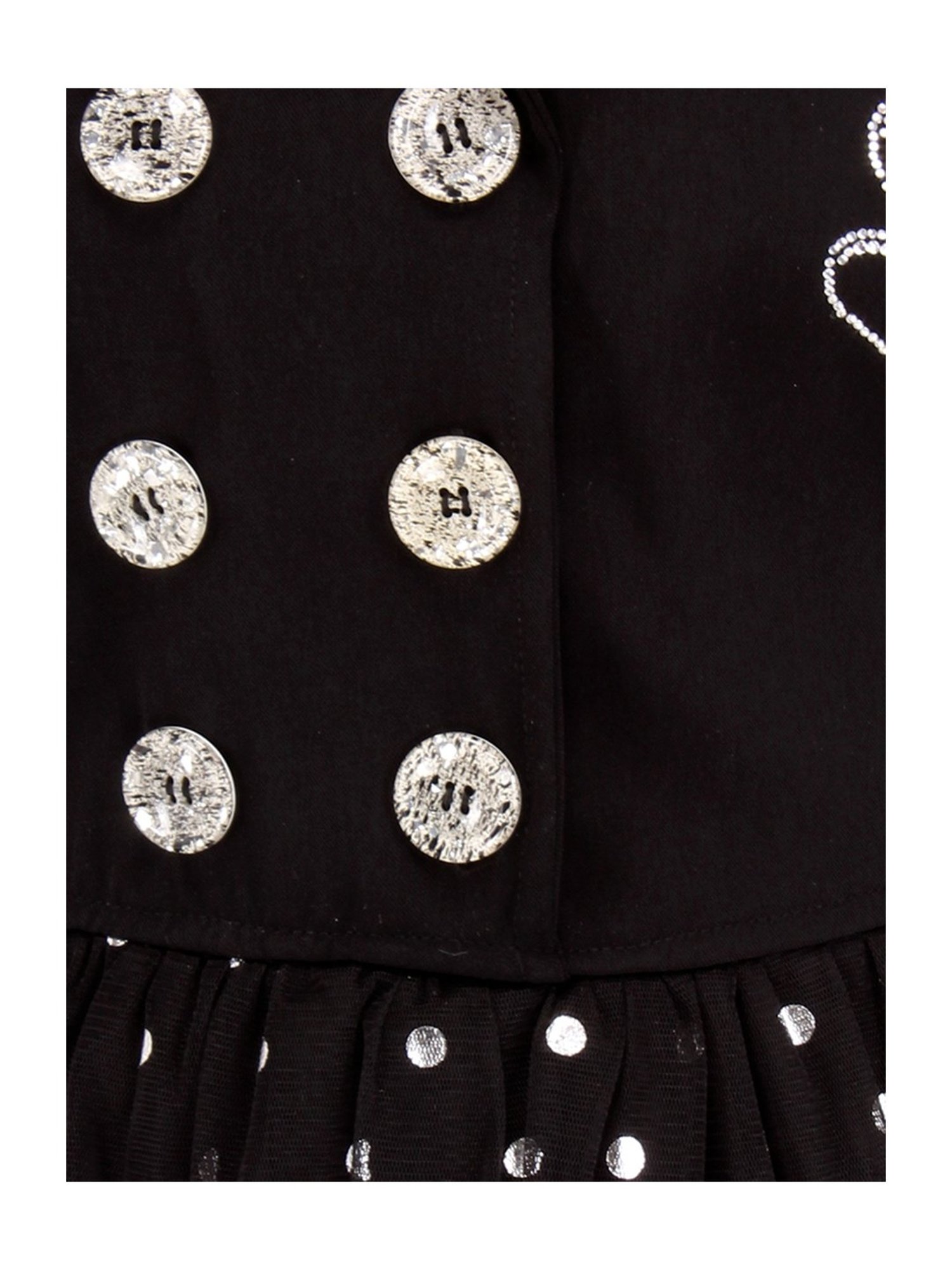 Cutecumber Kids Black Printed Full Sleeves Dress