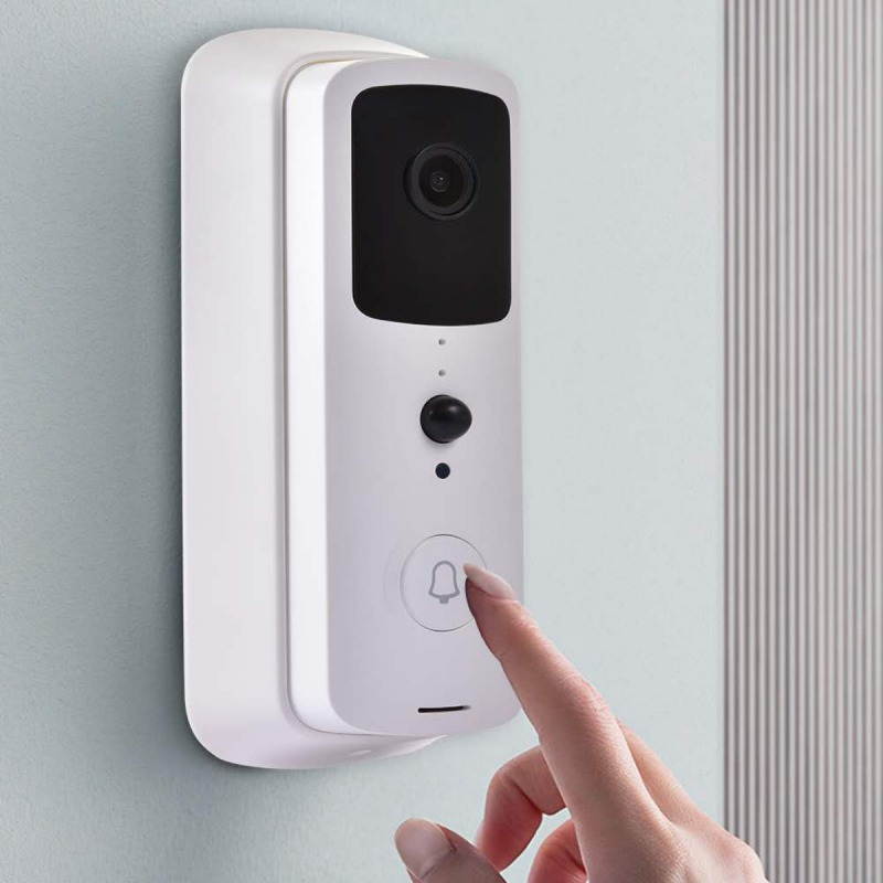 WiFi 720P Video Doorbell Camera Waterproof IP65 Wireless Doorbell With Cloud Storage And Security Camera With Chime And Battery Two-Way Talk, PIR Motion Detection Night Vision